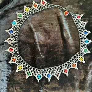 MULTICOLORED BEADED CHOKER